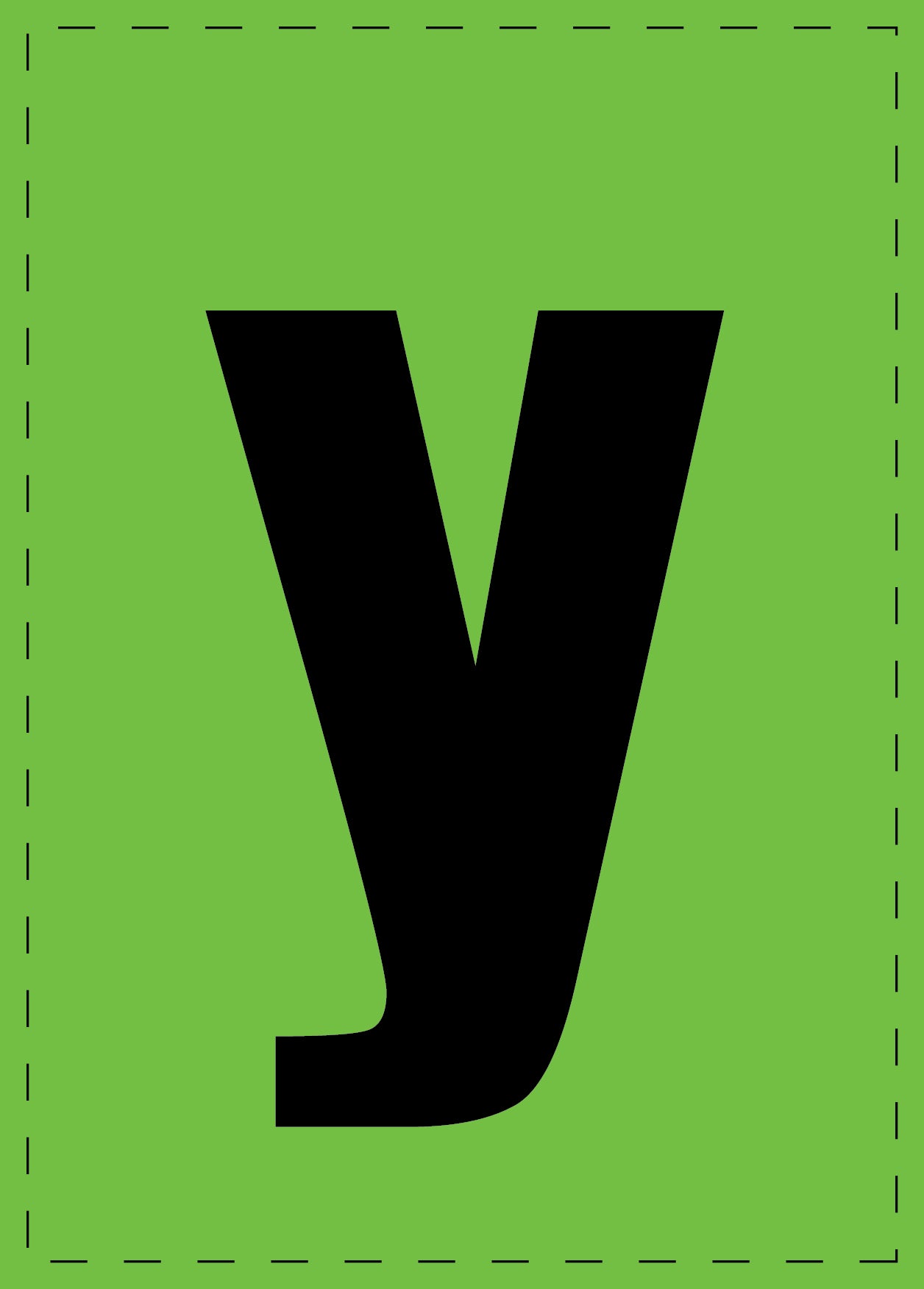 Letter y adhesive letters and number stickers black font green background ES-BKPVC-Y-67