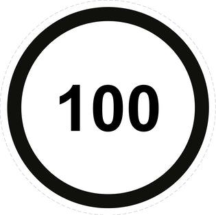 Tire speed sticker "100 black border" LH-CAR1500-100