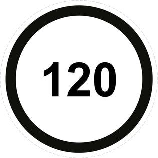 Tire speed sticker "120 black border" LH-CAR1500-120