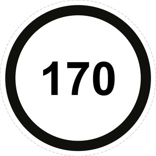 Tire speed sticker "170 black border" LH-CAR1500-170