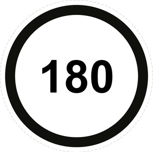 Tire speed sticker "180 black border" LH-CAR1500-180