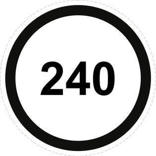 Tire speed sticker "240 black border" LH-CAR1500-240