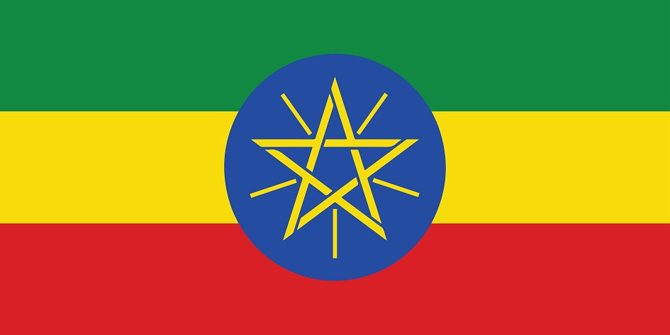 Sticker flag of Ethiopia 5-60cm Weatherproof ES-FL-AET