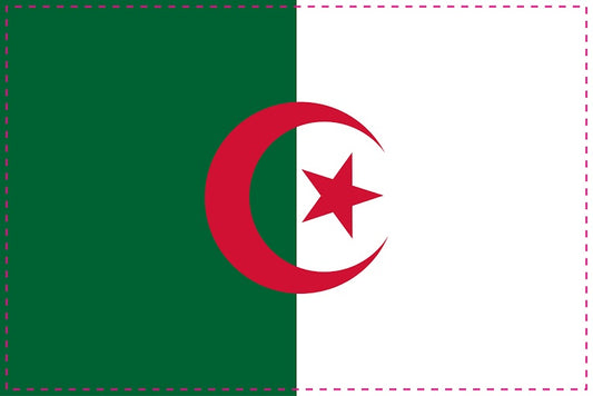 Sticker flag of Algeria 5-60cm Weatherproof ES-FL-ALG
