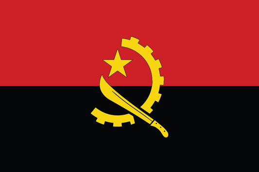 Sticker flag of Angola 5-60cm Weatherproof ES-FL-ANG