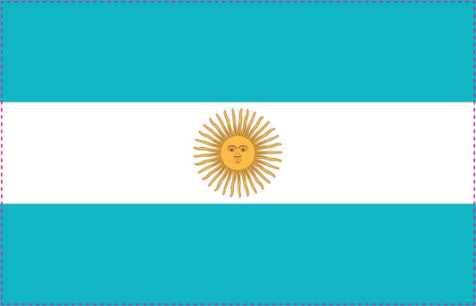 Sticker flag of Argentina 5-60cm Weatherproof ES-FL-ARG