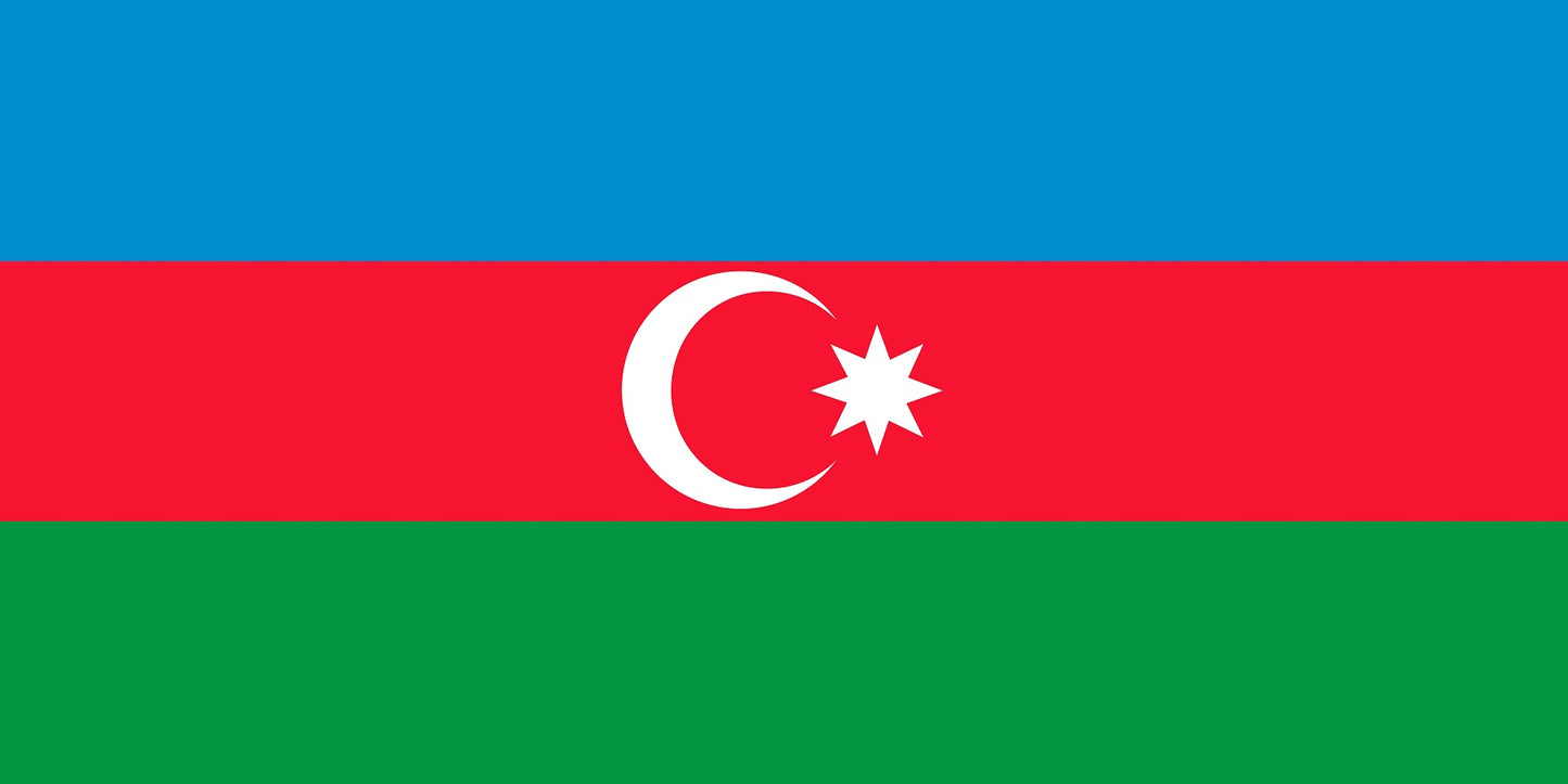 Sticker flag of Azerbaijan 5-60cm Weatherproof ES-FL-ASR