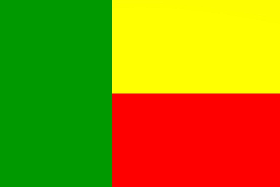 Sticker flag of Benin 5-60cm Weatherproof ES-FL-BEN