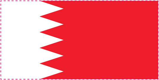 Sticker flag of Bahrain 5-60cm Weatherproof ES-FL-BHR
