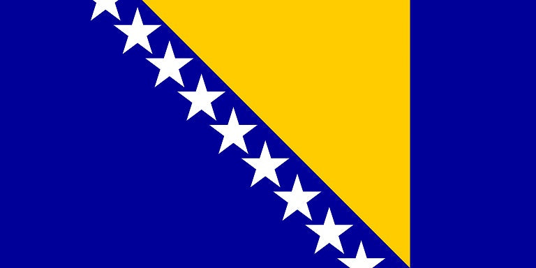 Sticker flag of Bosnia and Herzegovina 5-60cm Weatherproof ES-FL-BNH