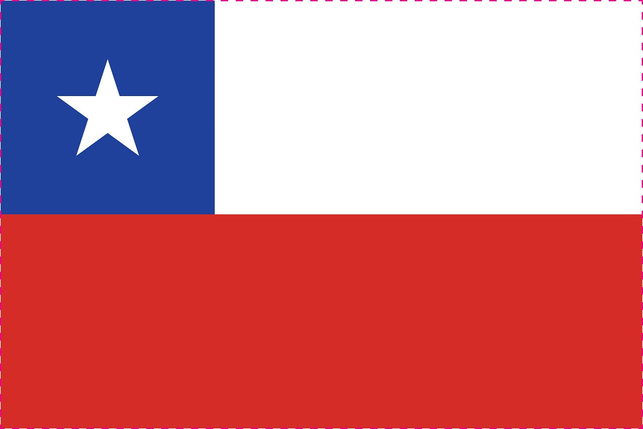 Sticker flag of Chile 5-60cm Weatherproof ES-FL-CHL