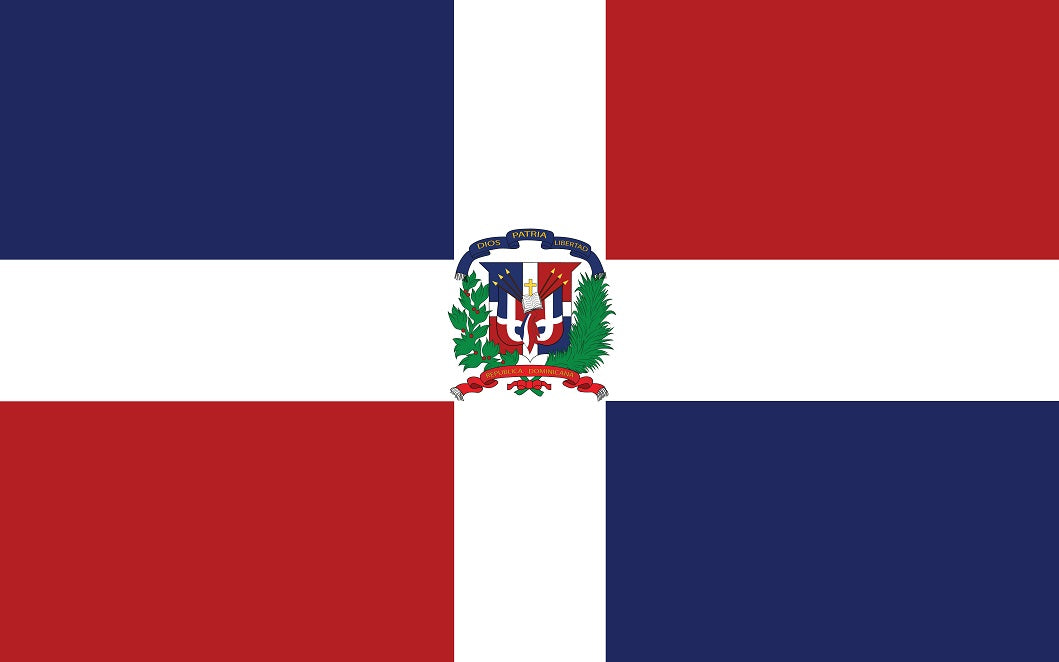 Sticker flag of Dominican Republic 5-60cm Weatherproof ES-FL-DOR