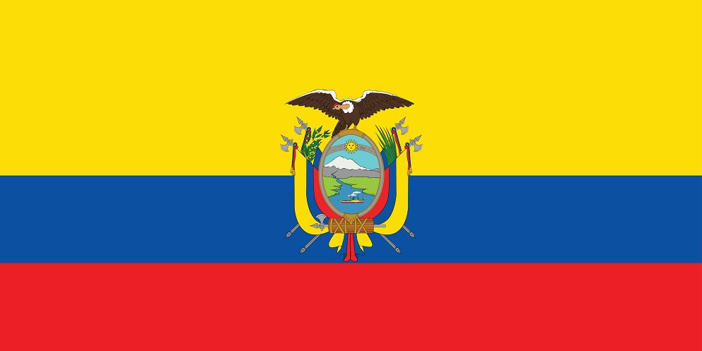Sticker flag of Ecuador 5-60cm Weatherproof ES-FL-ECU