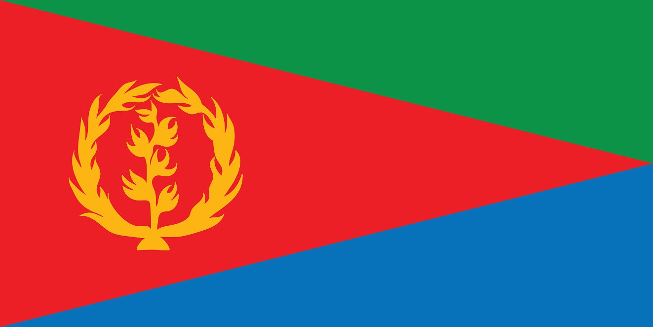 Sticker flag of Eritrea 5-60cm Weatherproof ES-FL-ERI