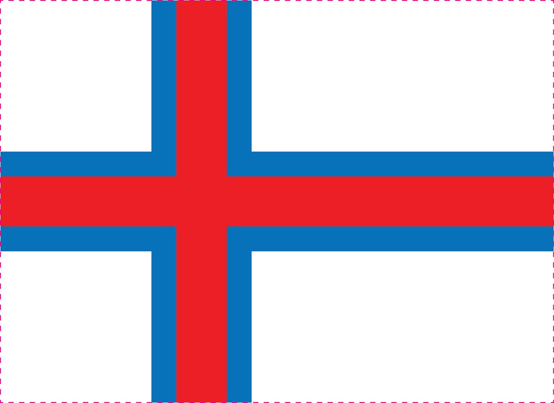 Sticker flag of Faroe Islands 5-60cm Weatherproof ES-FL-FAE