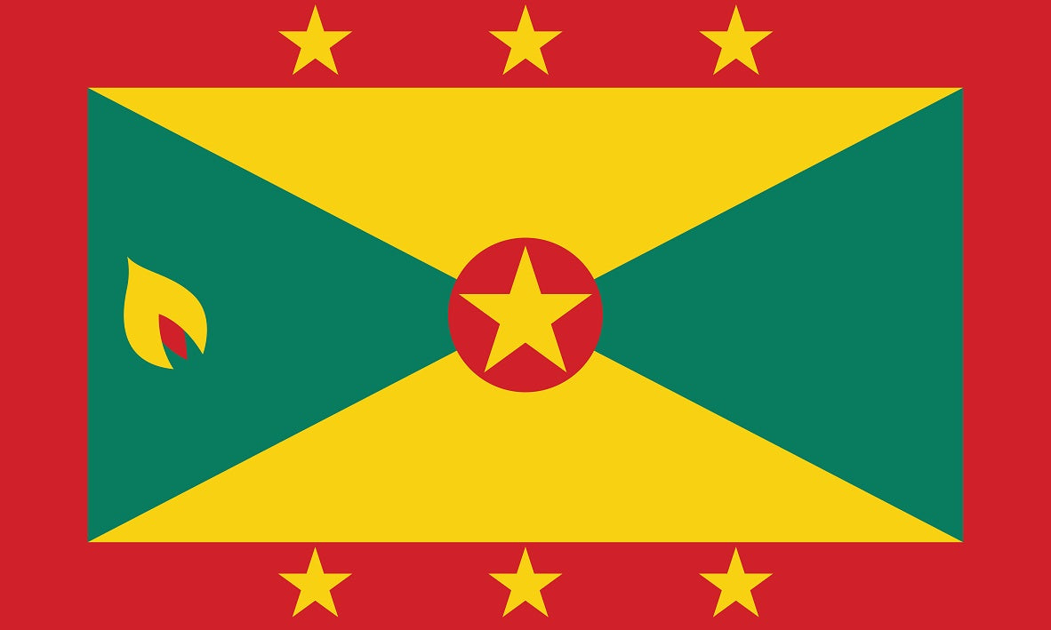 Sticker flag of Grenada 5-60cm Weatherproof ES-FL-GRE