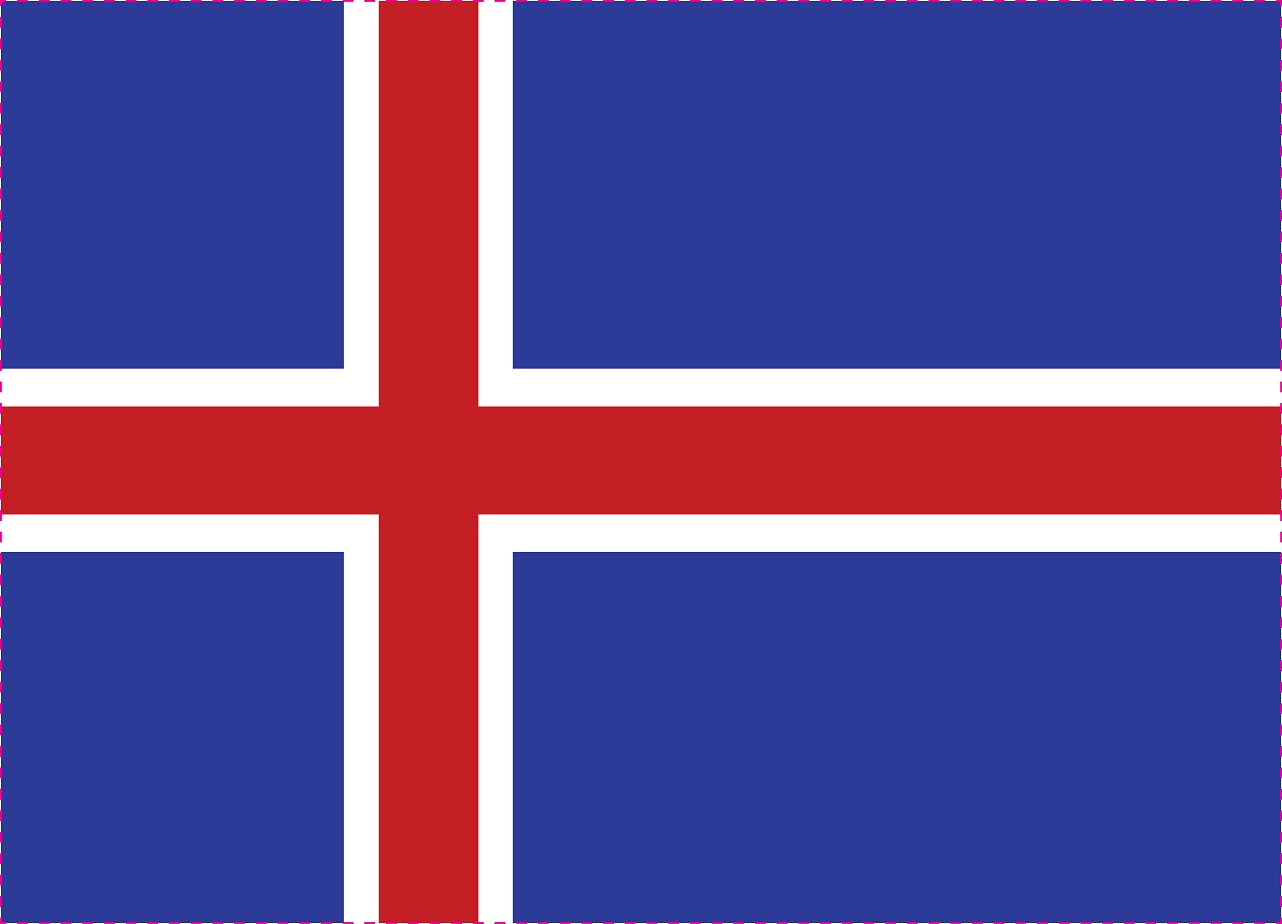 Sticker flag of Iceland 5-60cm Weatherproof ES-FL-ISL