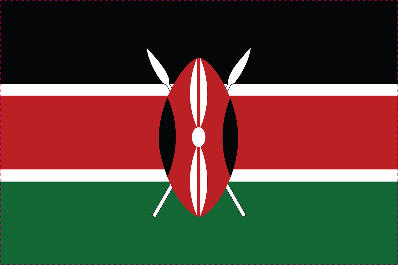 Sticker flag of Kenya 5-60cm Weatherproof ES-FL-KEN