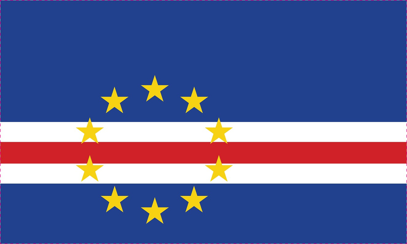 Sticker flag of Cape Verde 5-60cm Weatherproof ES-FL-KPV