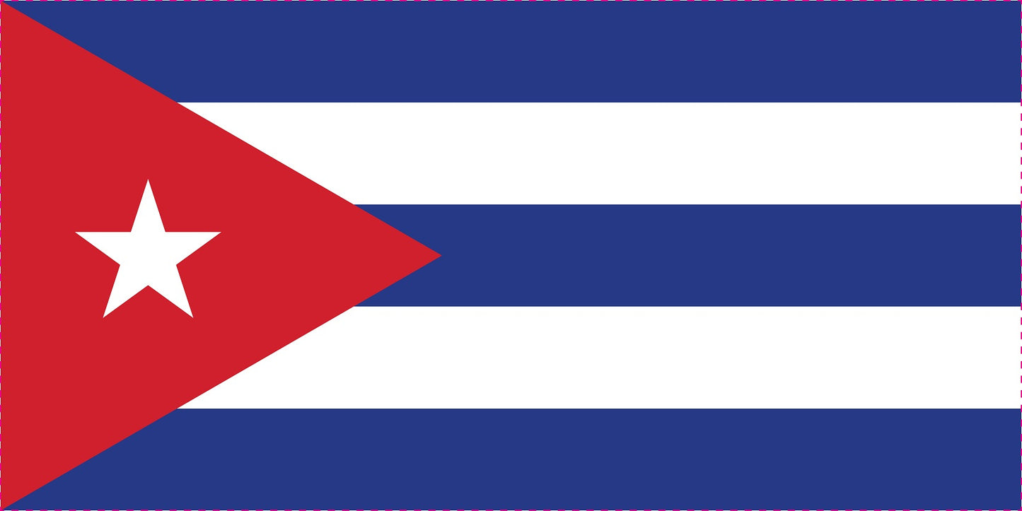 Sticker flag of Cuba 5-60cm Weatherproof ES-FL-KUB