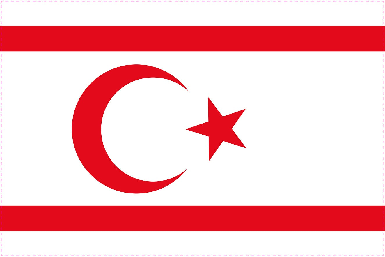 Sticker flag of Turkey 5-60cm Weatherproof ES-FL-NOC