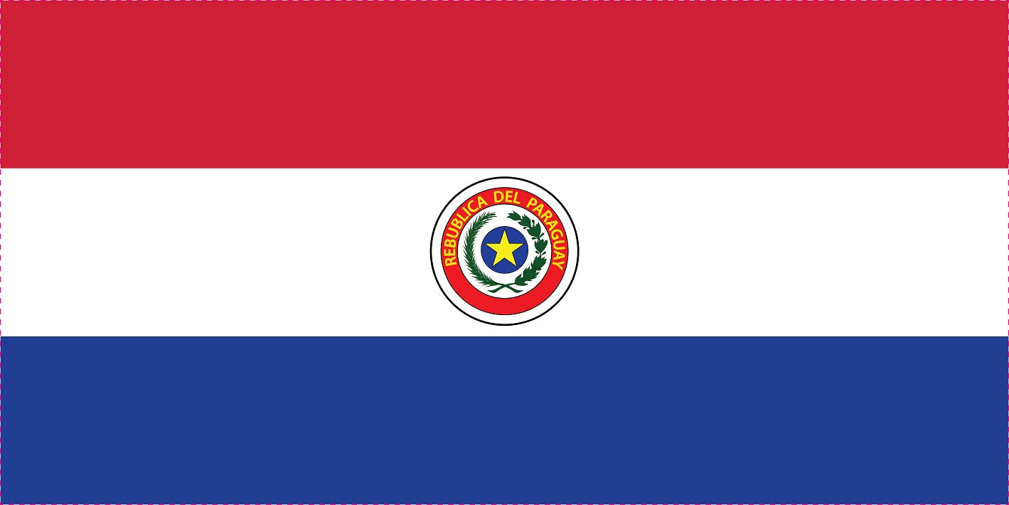 Sticker vlag van Paraguay 5-60cm Weerbestendig ES-FL-PRG