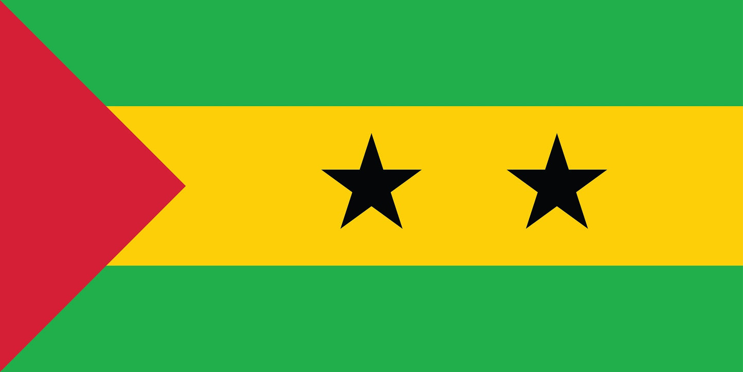 Sticker flag of Sao Tome and Principe 5-60cm Weatherproof ES-FL-STP