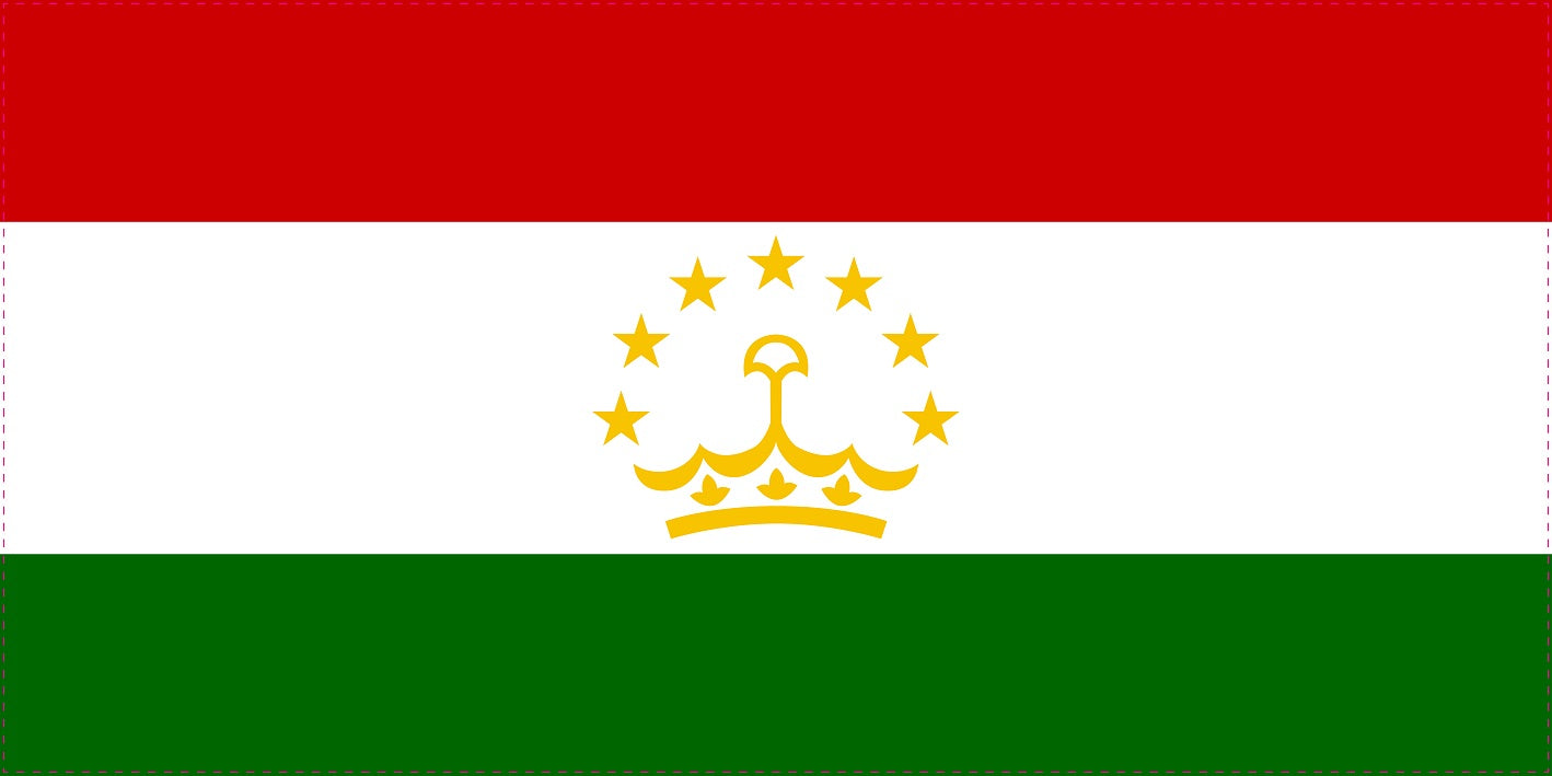 Sticker flag of Tajikistan 5-60cm Weatherproof ES-FL-TAD