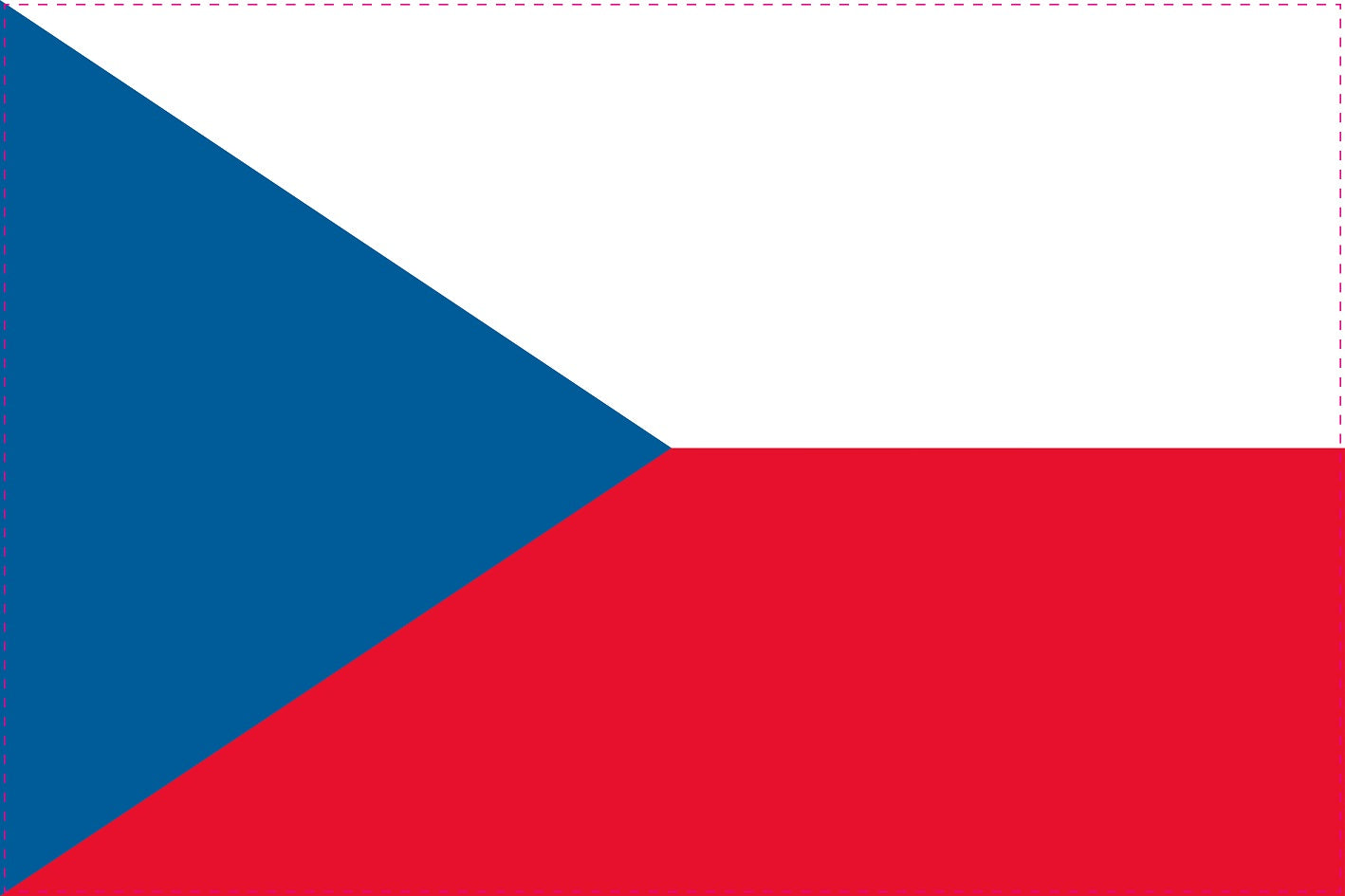 Sticker flag of the Czech Republic 5-60cm Weatherproof ES-FL-TSN