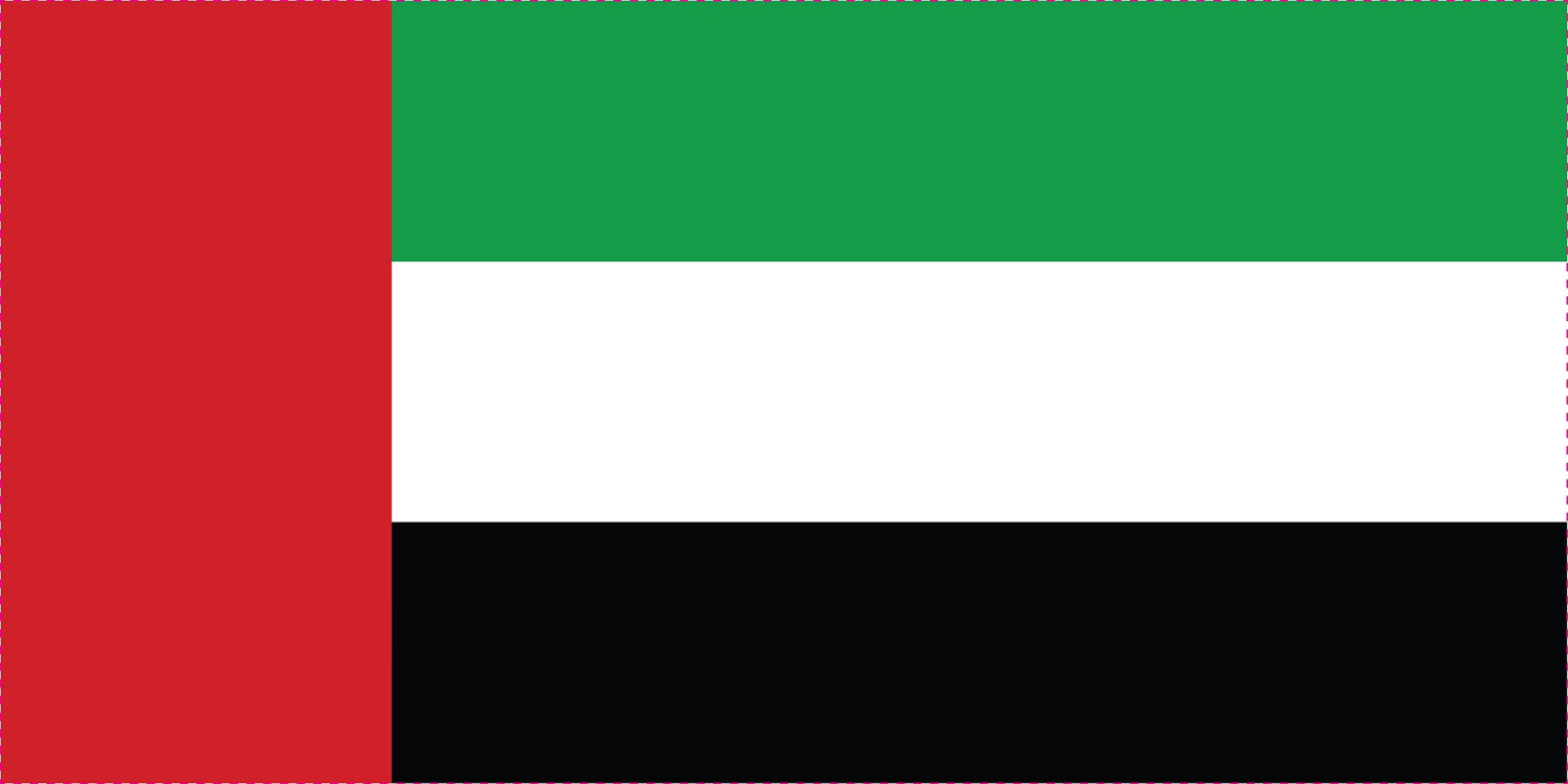 Sticker flag of United Arab Emirates 5-60cm Weatherproof ES-FL-VAE