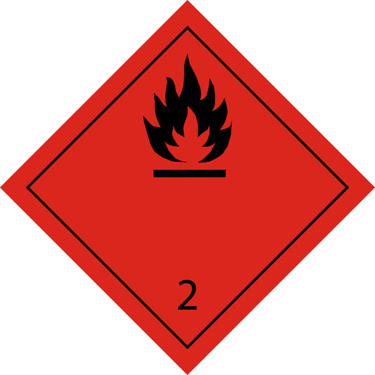 100 Dangerous Goods Labels " LH-GG-02-02" 5x5cm or 10x10 cm made of paper or plastic LH-GG-02-01