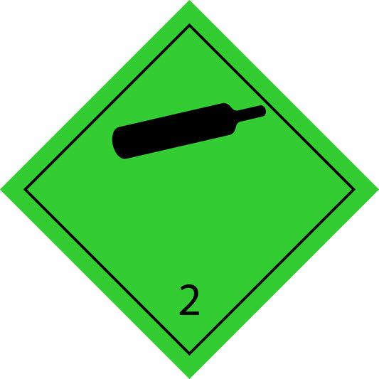 100 Dangerous Goods Labels "LH-GG-02-03" 5x5cm or 10x10 cm made of paper or plastic LH-GG-02-03