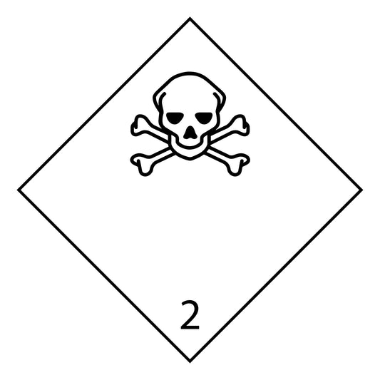 100 Dangerous Goods Labels "LH-GG-02-05" 5x5cm or 10x10 cm made of paper or plastic LH-GG-02-05