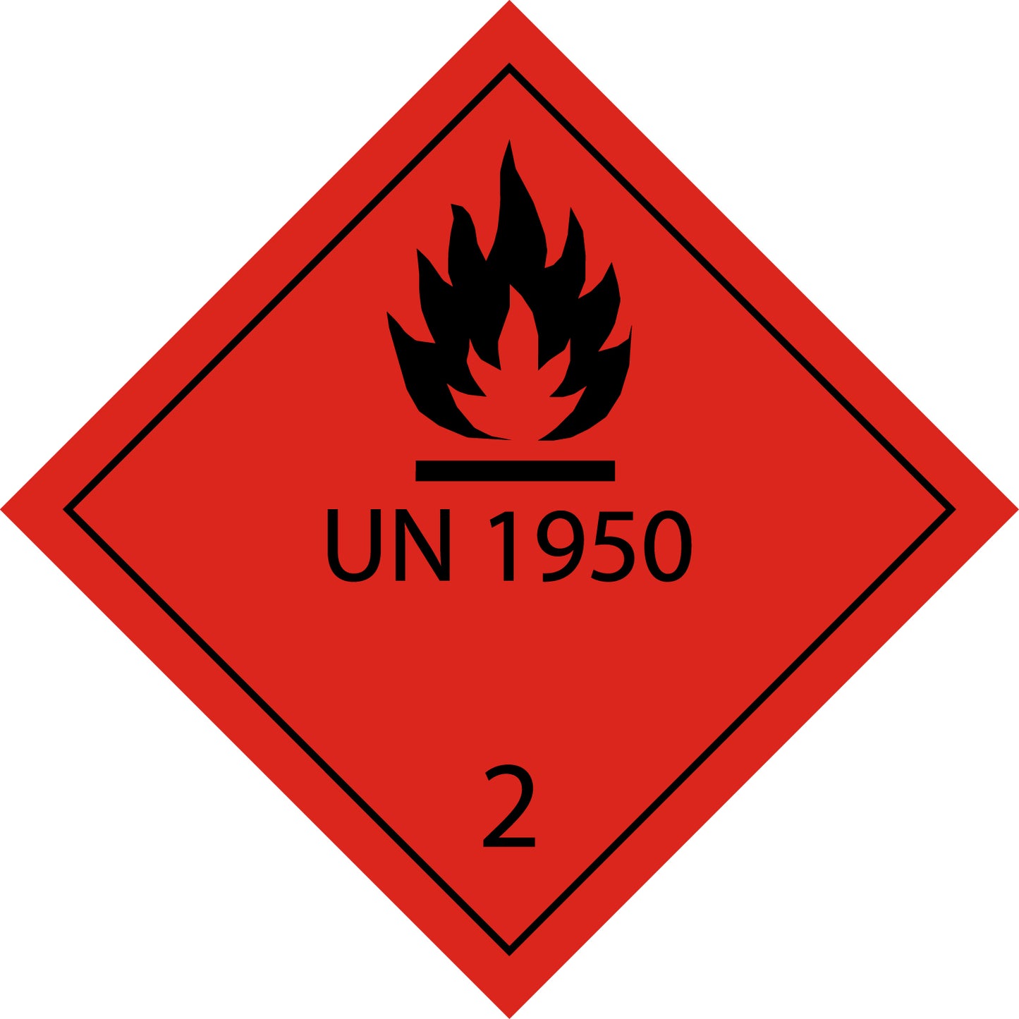 100 Dangerous Goods Labels "LH-GG-02-07" 5x5cm or 10x10 cm made of paper or plastic LH-GG-02-07