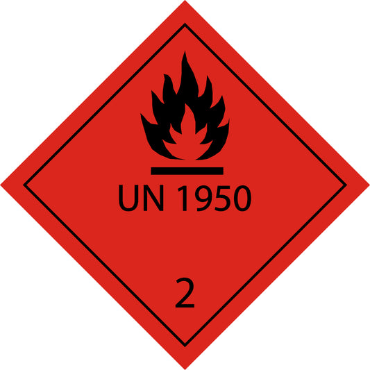 100 Dangerous Goods Labels "LH-GG-02-07" 5x5cm or 10x10 cm made of paper or plastic LH-GG-02-07