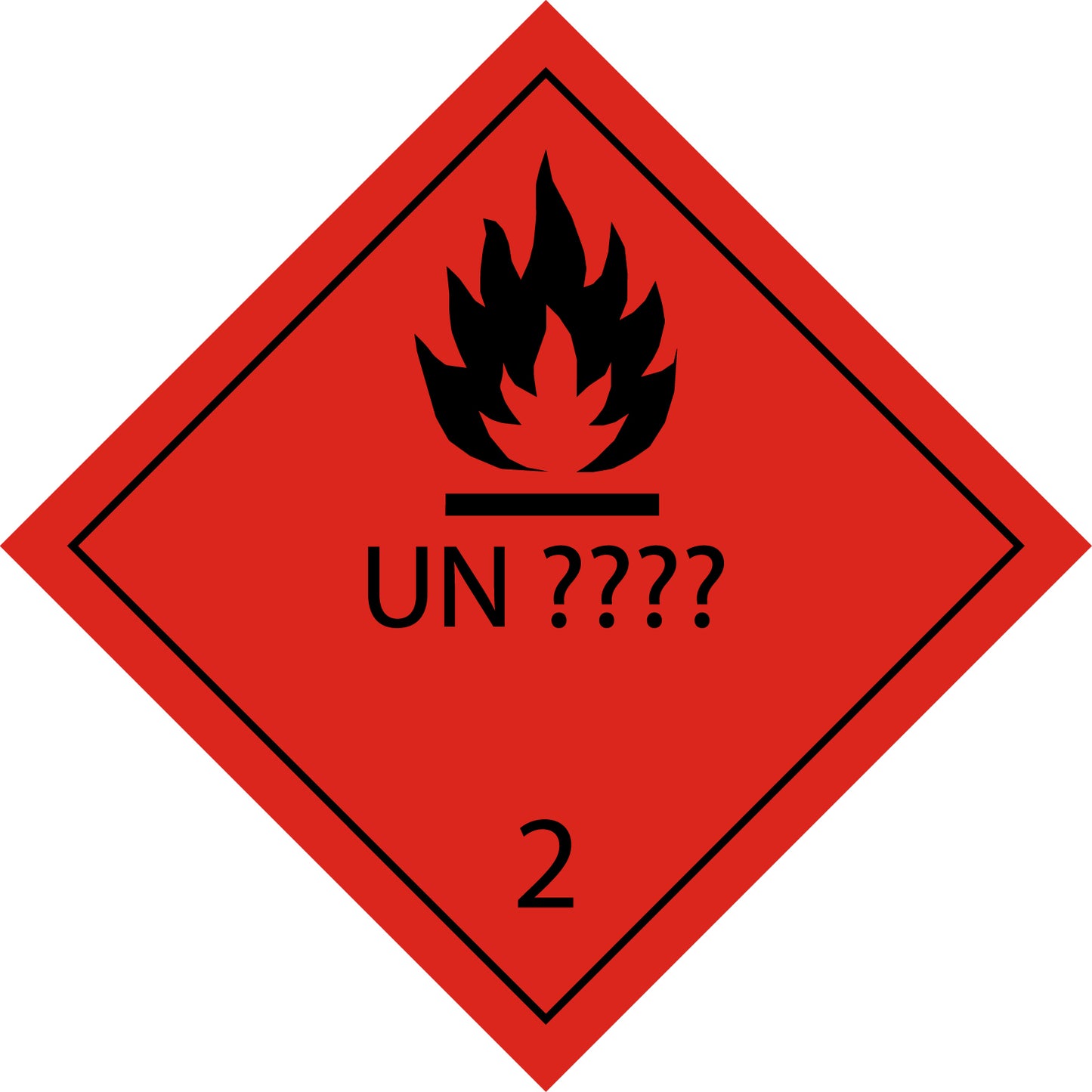 100 Dangerous Goods Labels "LH-GG-02-08" 5x5cm or 10x10 cm made of paper or plastic LH-GG-02-08