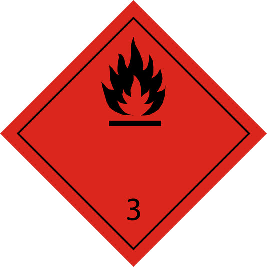 100 Dangerous Goods Labels "LH-GG-03-01" 5x5cm or 10x10 cm made of paper or plastic LH-GG-03-01