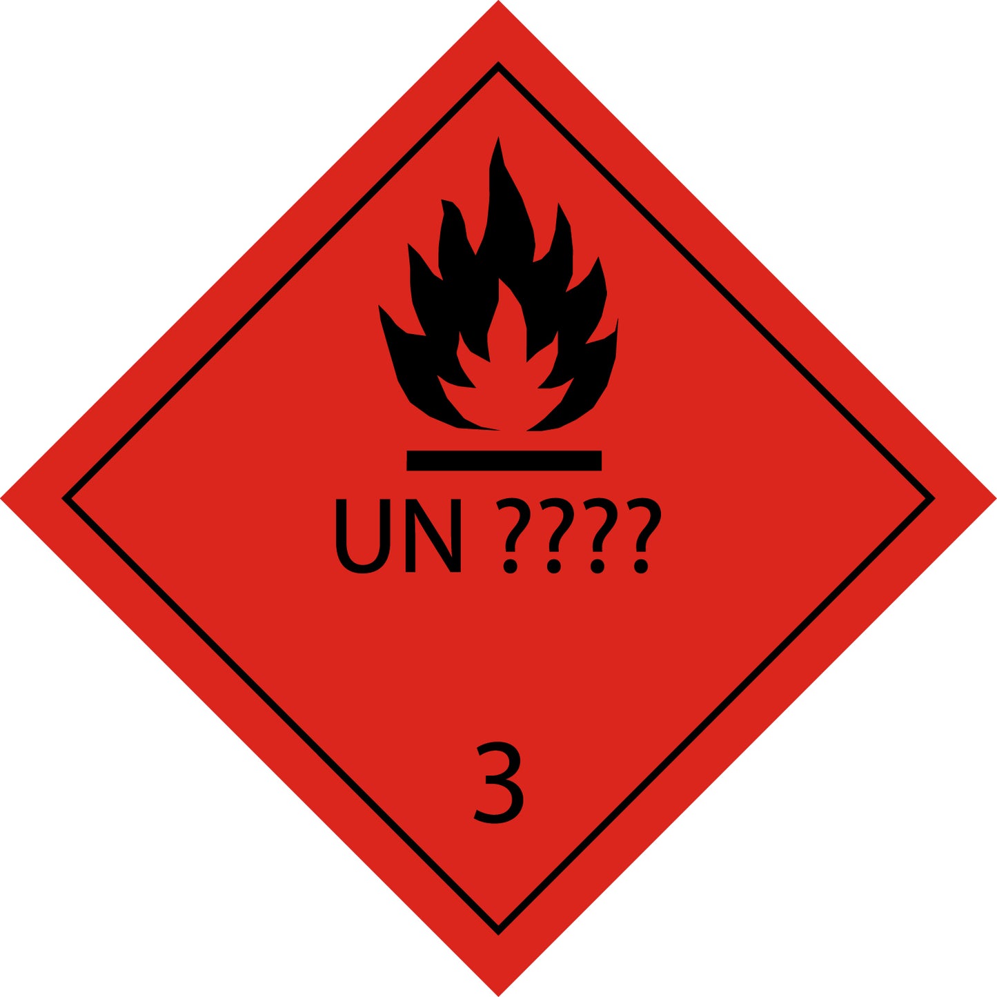 100 Dangerous Goods Labels "LH-GG-03-03" 5x5cm or 10x10 cm made of paper or plastic LH-GG-03-03