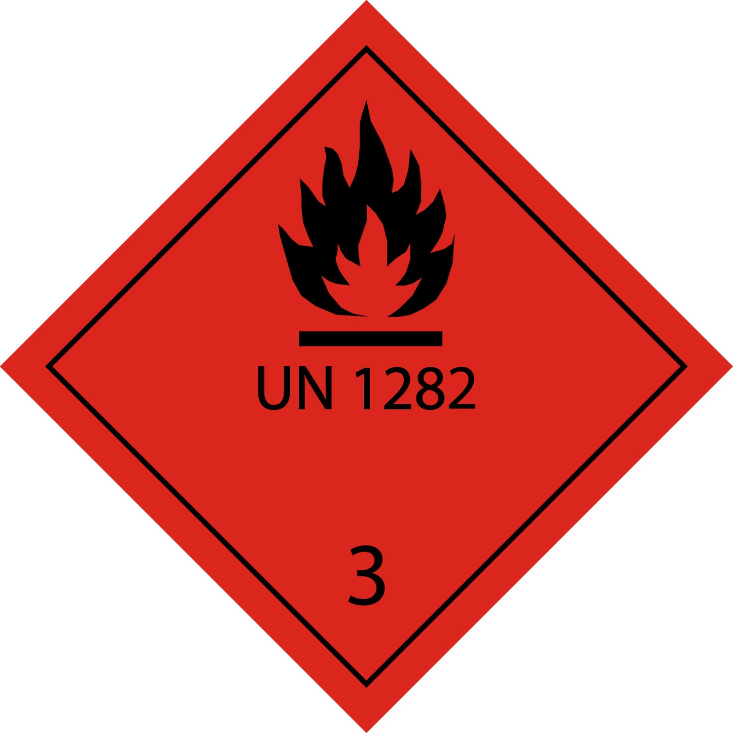 100 Dangerous Goods Labels "LH-GG-03-04" 5x5cm or 10x10 cm made of paper or plastic LH-GG-03-04