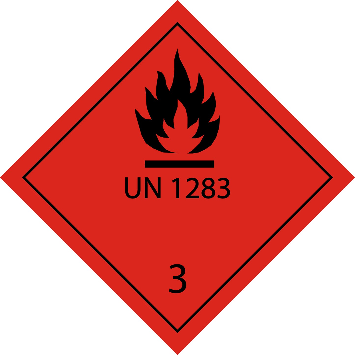 100 Dangerous Goods Labels "LH-GG-03-05" 5x5cm or 10x10 cm made of paper or plastic LH-GG-03-05
