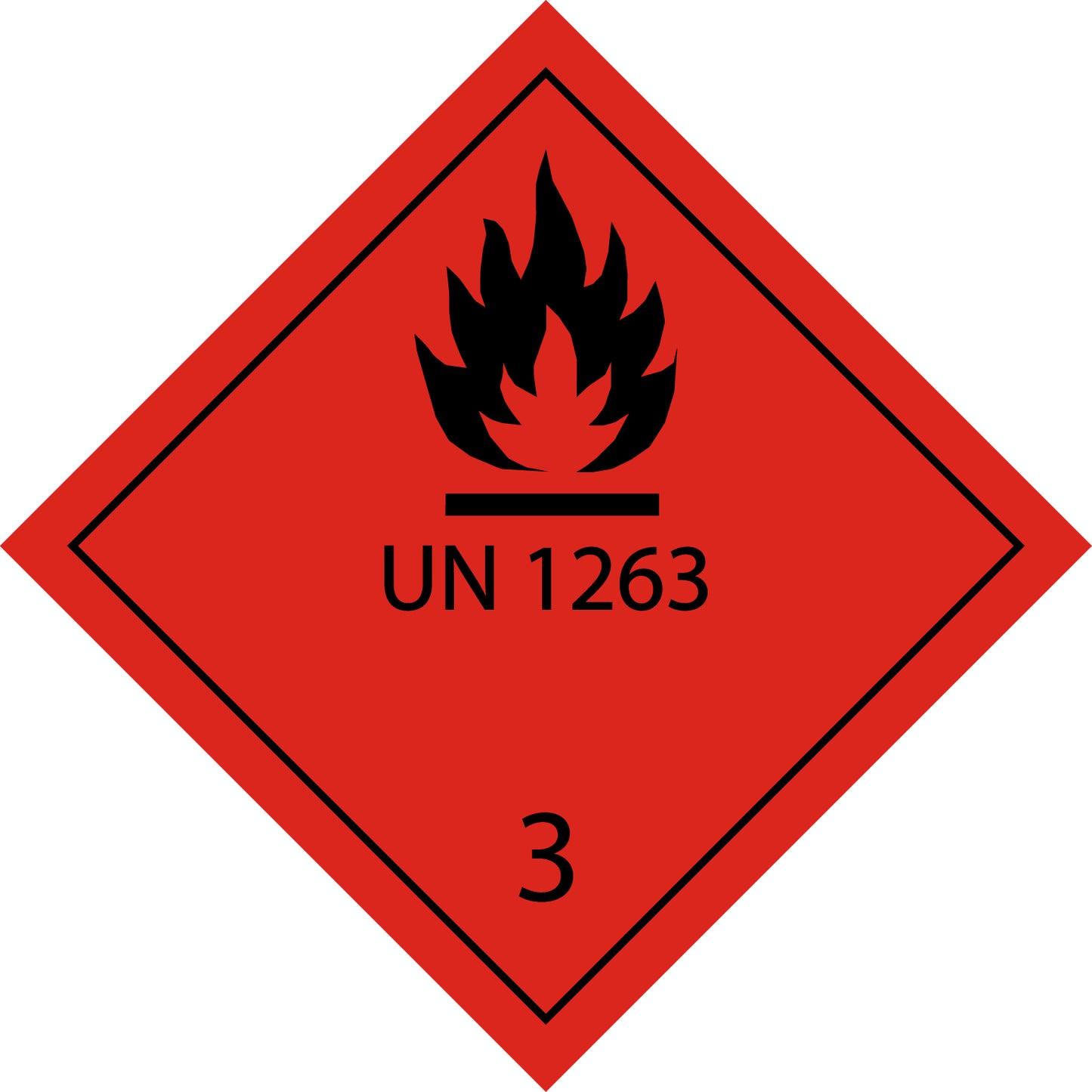 100 Dangerous Goods Labels " LH-GG-03-06" 5x5cm or 10x10 cm made of paper or plastic LH-GG-03-06