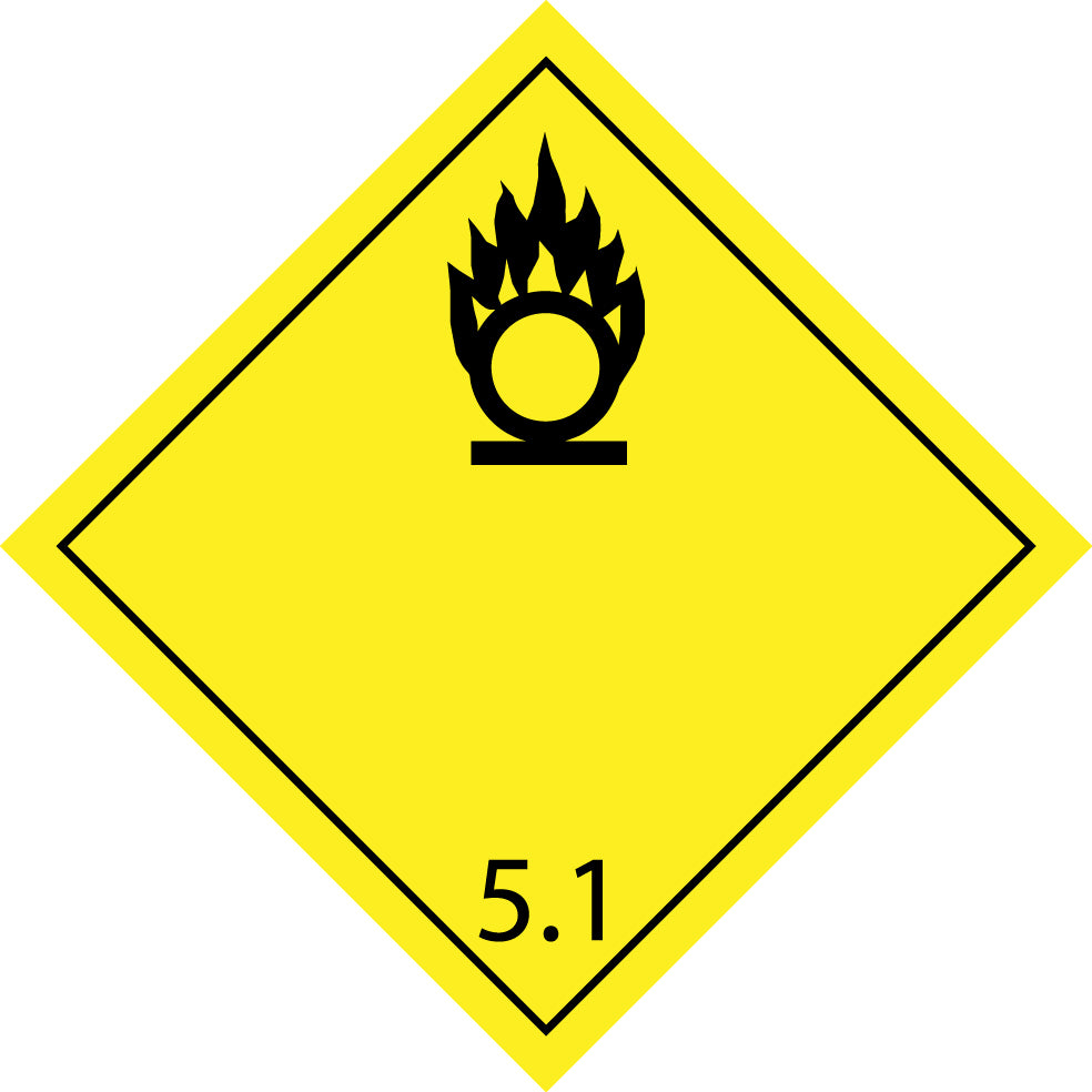 100 Dangerous Goods Labels "LH-GG-05-01" 5x5cm or 10x10 cm made of paper or plastic LH-GG-05-01