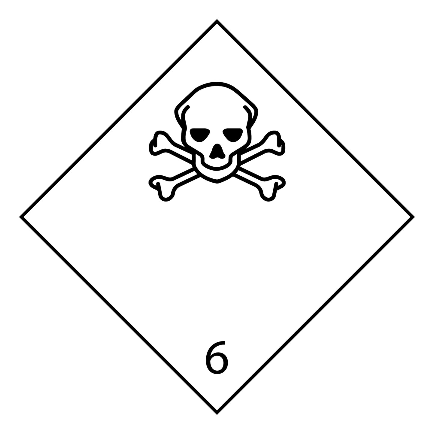 100 Dangerous Goods Labels "LH-GG-06-01" 5x5cm or 10x10 cm made of paper or plastic LH-GG-06-01