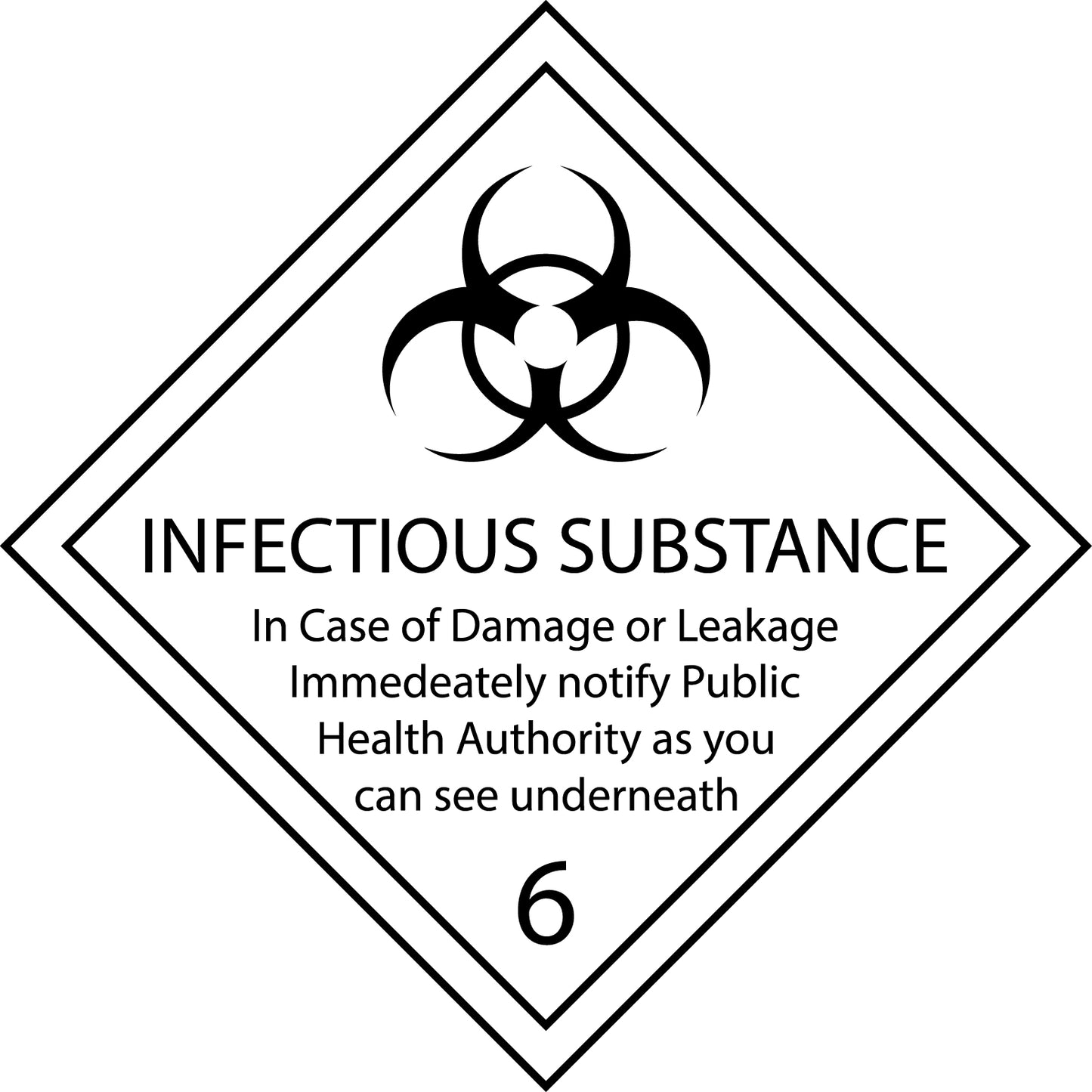 100 Dangerous Goods Labels "LH-GG-06-05" 5x5cm or 10x10 cm made of paper or plastic LH-GG-06-05