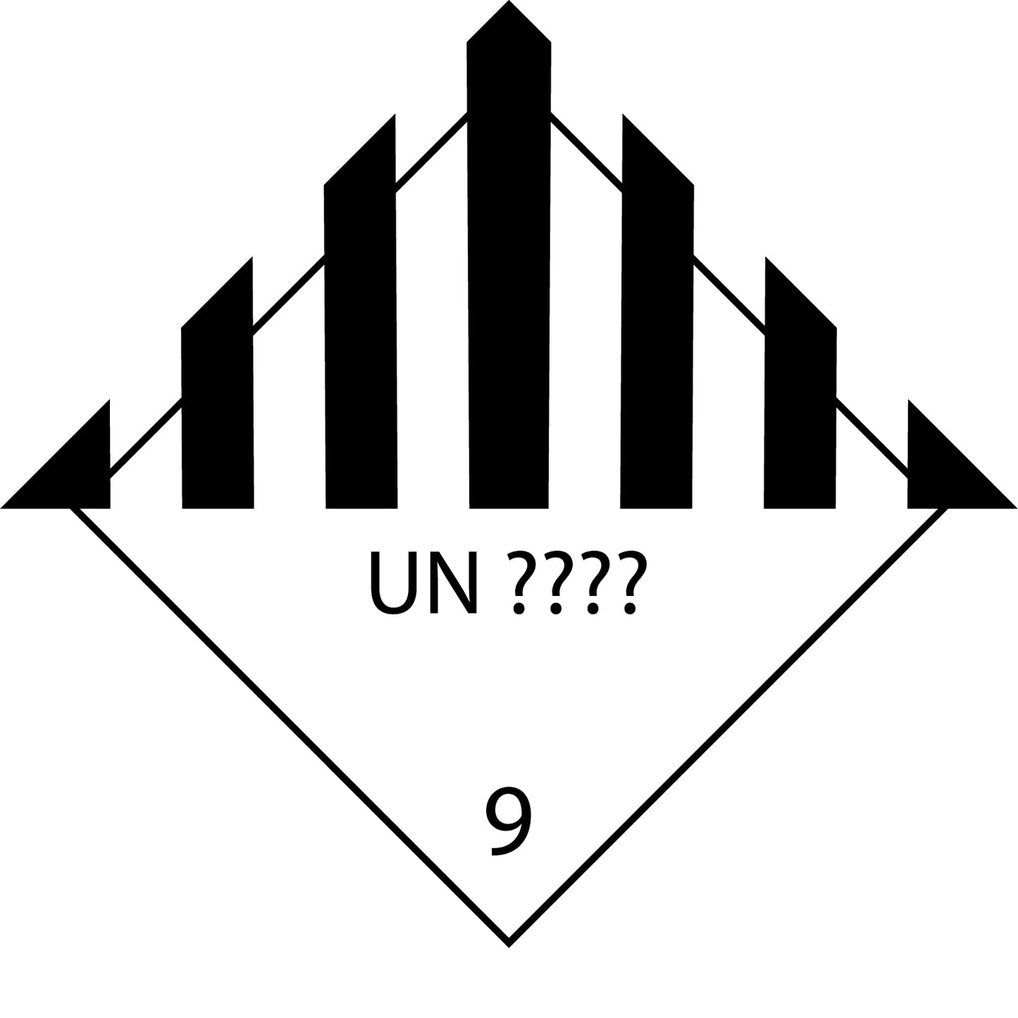 100 Dangerous Goods Labels "LH-GG-09-03" 5x5cm or 10x10 cm made of paper or plastic LH-GG-09-03