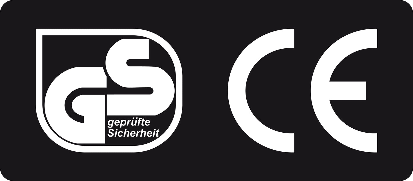 100x electrical appliances License plate "GS EAC CE" combined LH-GS-400-88