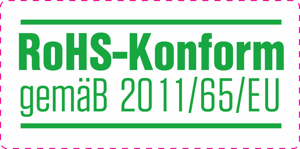 100x electrical appliances License plate Rohs "ROHS STICKER 2011/65/EU CONFORM" LH-R-500