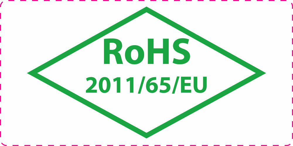 100x electrical appliances License plate Rohs "ROHS STICKER 2011/65/EU CONFORM" LH-R-600