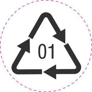 100 recycling stickers "Recycling code 01" LH-RYCL-500