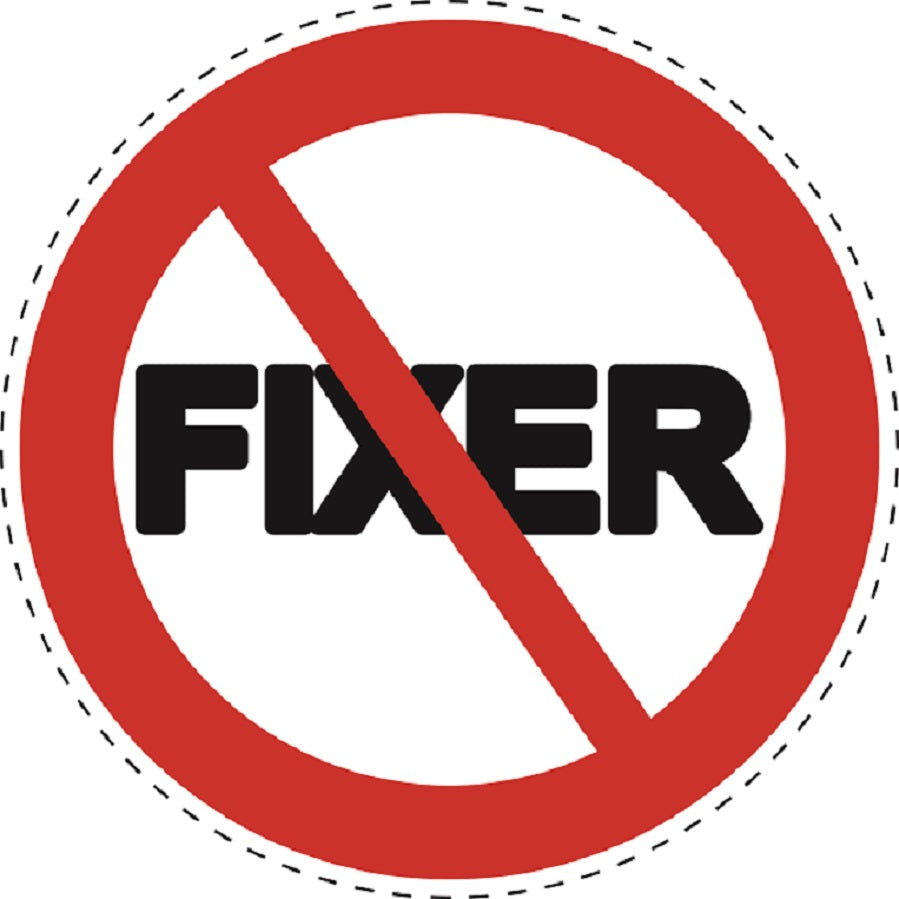 1 Stuck Prohibition sticker "No Fixer" made of PVC plastic, ES-SI24800